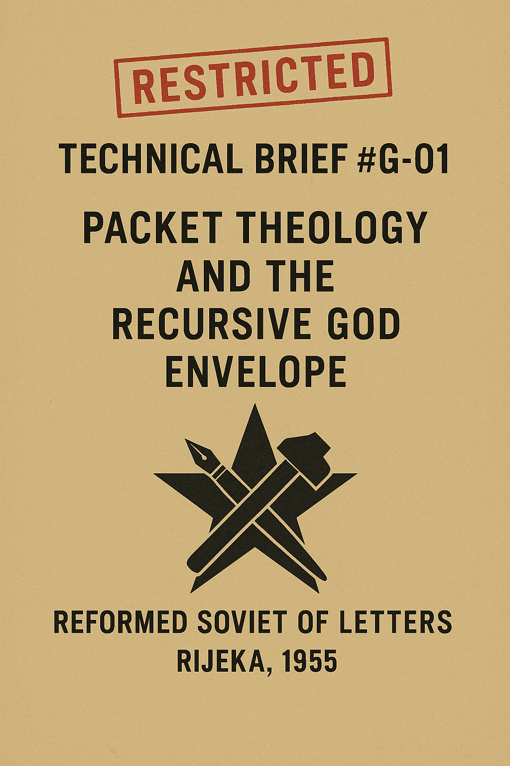 Cover: Packet Theology and the Recursive God Envelope (G-01)