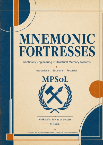 Front cover of Mnemonic Fortresses