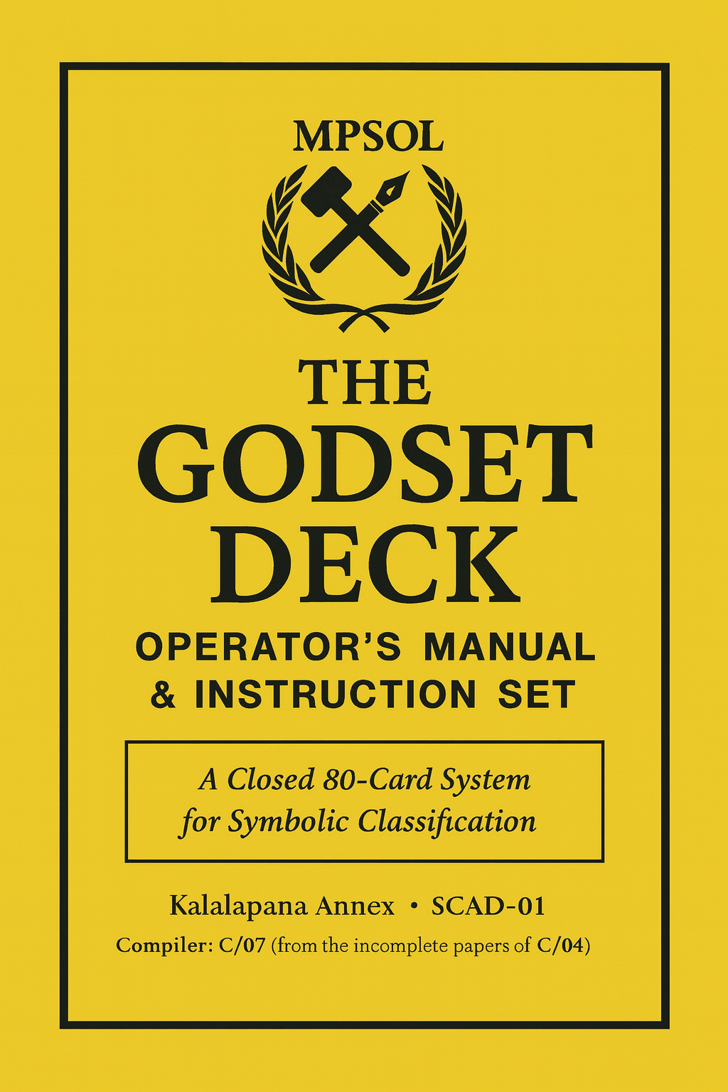 Cover: The Godset Deck — Operator’s Manual